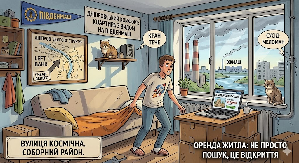 Оренда квартир у Дніпрі: Космічні ціни та земний комфорт на берегах Славутича